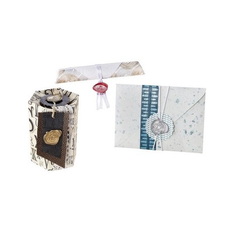 Folia cire à cacheter style, kit de 4