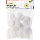 Folia pompons, 30 pièces, blanc