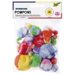 Folia pompons, 30 pièces, assorti