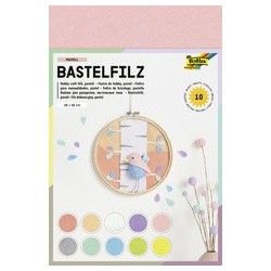 Folia feutrine de bricolage, 200 x 300 mm, 150 g/m2, pastel