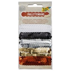 Folia ruban de paillettes "classic", 5 x 1 m, assorti