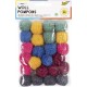 Folia pompon en laine "pastell", 24 pièces, assorti