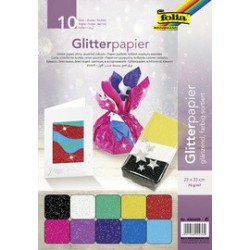 Folia papier paillettes, 70 g/m2, 230 x 330 mm, assorti