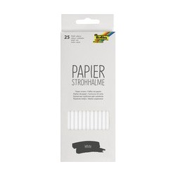Folia paille en papier "white", longueur : 200 mm