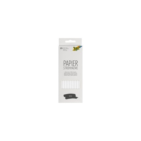 Folia paille en papier "white", longueur : 200 mm