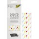 Folia paille en papier "pastel dots", longueur : 200 mm