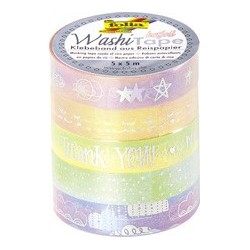 Folia ruban adhésif décoratif washi-tape "hotfoil rainbow"