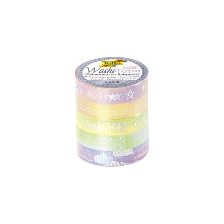 Folia ruban adhésif décoratif washi-tape "hotfoil rainbow"