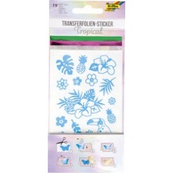 Folia feuille de transfert à autocollants tropical,19 pièces