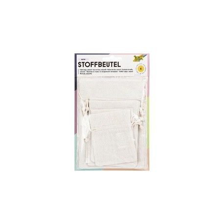 Folia sachet en tissu nature, assorti dans 3 tailles