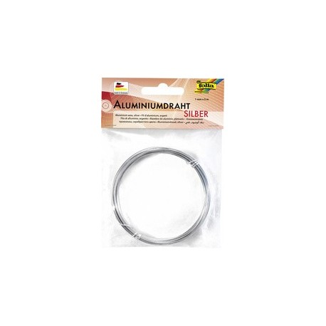 Folia fil de bricolage en aluminium, 1 mm x 5 m, argent