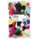 Folia pompons, 100 pièces, tailles et couleurs assorties