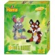 Hama perles à repasser midi "renard & lapin 3d", coffret