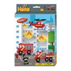 Hama perles à repasser midi "pompiers", coffret cadeau