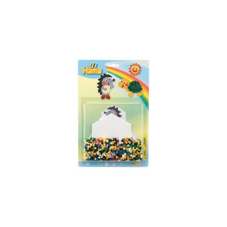 Hama perles à repasser midi "tortue et hérisson", blister