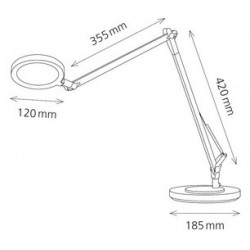 Hansa lampe de bureau à led venus, argent