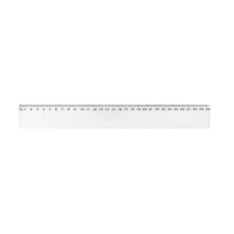 Wonday règle plate, 200 mm, en plastique, transparent