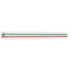Wonday echelle de réduction arpentage, en plastique, blanc