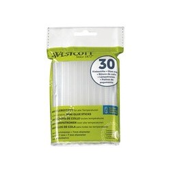 Westcott bâtons de colle à chaud, diamètre: 7 mm, 30 pièces