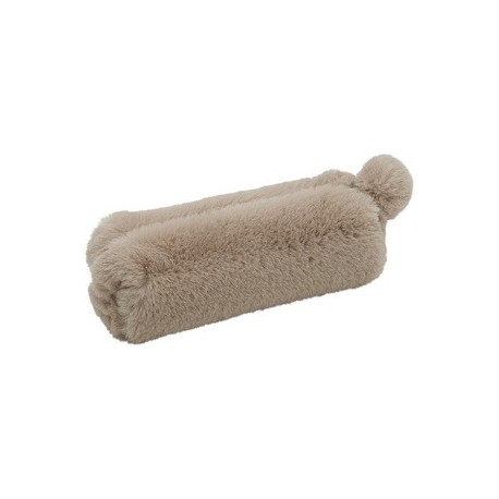 Wedo trousse "fluffy", en peluche, marron clair