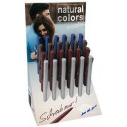 Wedo stylo à bille rétractable natural colors, présentoir (LOT DE 24)