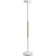 Unilux lampadaire à led pryska, dimmable, hêtre/blanc