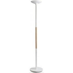 Unilux lampadaire à led pryska, dimmable, hêtre/blanc