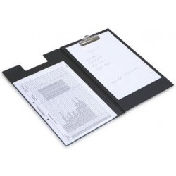 Rapesco pochette porte-bloc, a4, plastifié, pvc grainé, noir