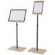 Franken porte-infos design, a3 portrait/paysage, aspect bois