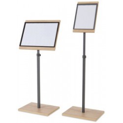 Franken porte-infos design, a3 portrait/paysage, aspect bois