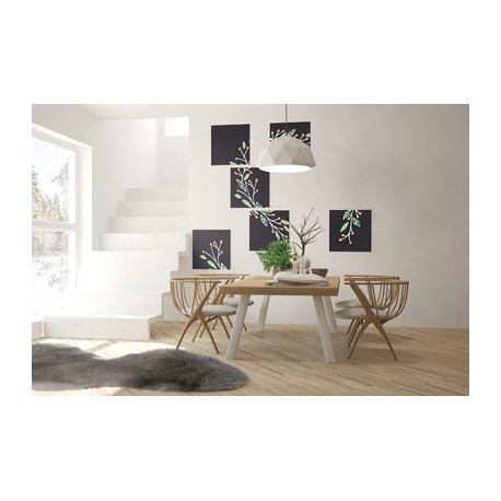 Securit ardoise murale silhouette chalkboard xxl, set de 6