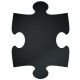 Securit ardoise "puzzle xxl", set de 6, noir