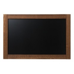 Bi-office tableau noir, rustique, 1.000 x 700 mm, marron