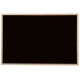 Bi-office tableau noir, bois naturel, 900 x 600 mm, noir