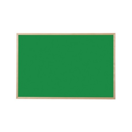 Bi-office tableau noir, bois naturel, 600 x 400 mm, vert