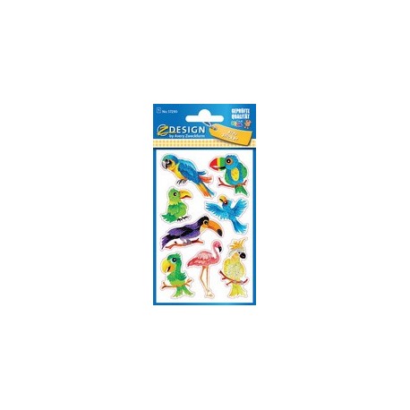 Avery zweckform zdesign kids sticker glitter "oiseaux"