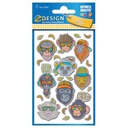 Avery zweckform zdesign sticker en relief kids "singe"