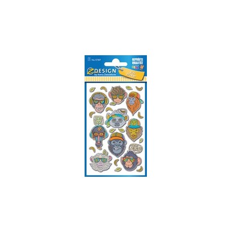 Avery zweckform zdesign sticker en relief kids "icônes"