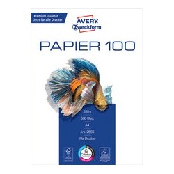 Avery zweckform papier jet d'encre, a4, 100g/m2, extra blanc