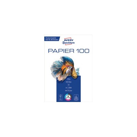 Avery zweckform papier jet d'encre, a4, 100g/m2, extra blanc