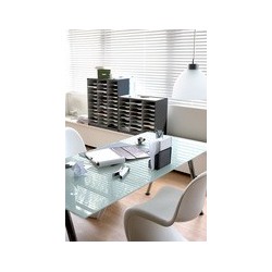 Paperflow trieur monobloc, 36 compartiments, gris