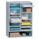 Paperflow station de tri postal, 12 casiers, gris