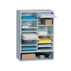 Paperflow station de tri postal, 12 casiers, gris