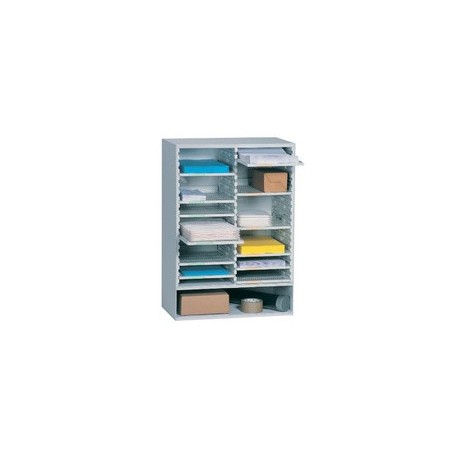 Paperflow station de tri postal, 12 casiers, gris