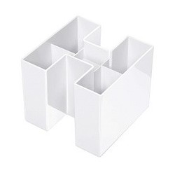 Han multipot à crayons bravo, 5 compartiments, transparent