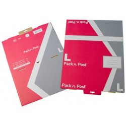 Gpv boîte postale xs, en carton, rouge / gris (LOT DE 20)