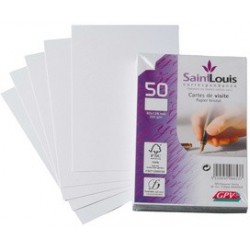 Gpv cartes de visite saint louis, 82 x 128 mm, blanc