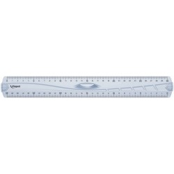 Maped règle plate geometric, 200 mm, en plastique, poignée (LOT DE 20)
