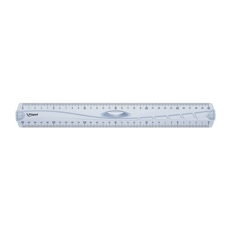 Maped règle plate geometric, 200 mm, en plastique, poignée (LOT DE 20)