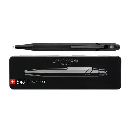 Caran d'ache stylo à bille 849 black code, noir